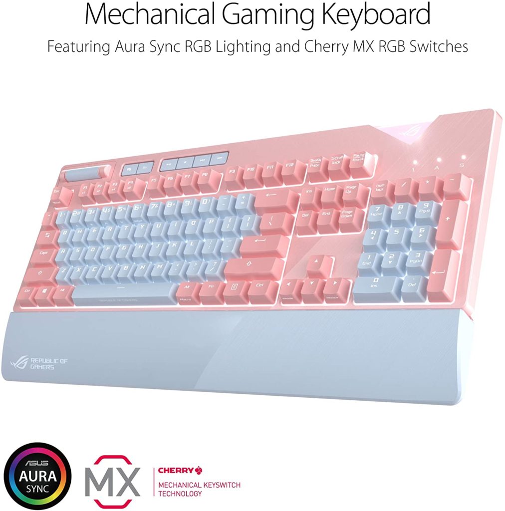 teclado mecanico rosa asus rog