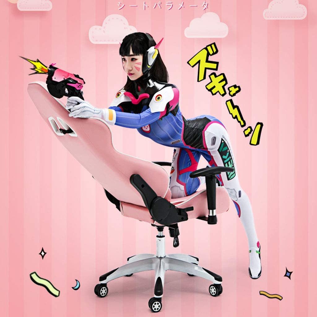 cosplayer on a gamer chair